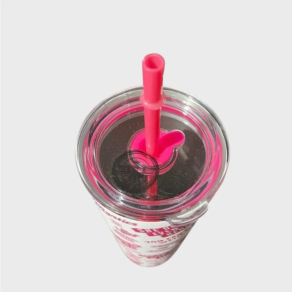 Mean Girls 24oz Insulated Tumbler Movie Quotes Pink Cup NWT
